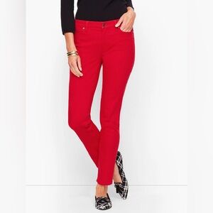 Talbots Flawless Slim Ankle Red Denim